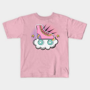 Roller Skate Pop Art Kids T-Shirt